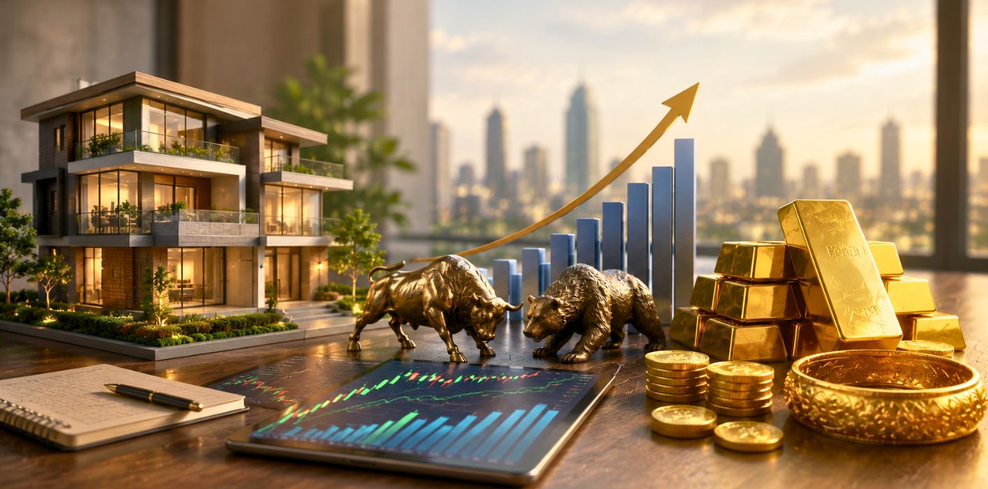 Real Estate vs Equity vs Gold - A Smart Investor Guide